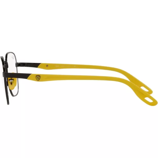 RayBan Rx6484m Scuderia Ferrari Collection Square Prescription Eyewear FramesBlackDemo Lens