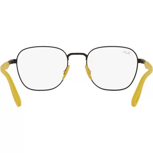 RayBan Rx6484m Scuderia Ferrari Collection Square Prescription Eyewear FramesBlackDemo Lens
