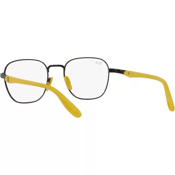 RayBan Rx6484m Scuderia Ferrari Collection Square Prescription Eyewear FramesBlackDemo Lens