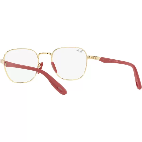 RayBan Rx6484m Scuderia Ferrari Collection Square Prescription Eyewear FramesGoldDemo Lens