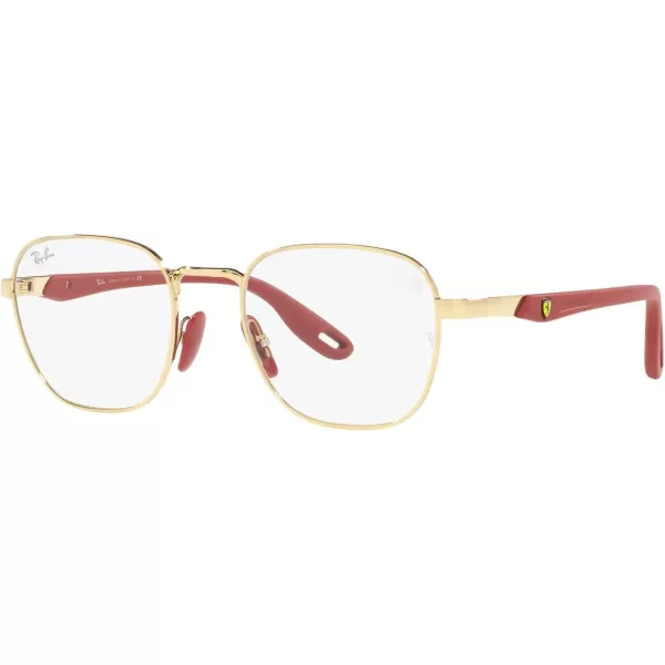 RayBan Rx6484m Scuderia Ferrari Collection Square Prescription Eyewear FramesGoldDemo Lens