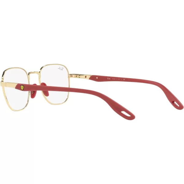 RayBan Rx6484m Scuderia Ferrari Collection Square Prescription Eyewear FramesGoldDemo Lens