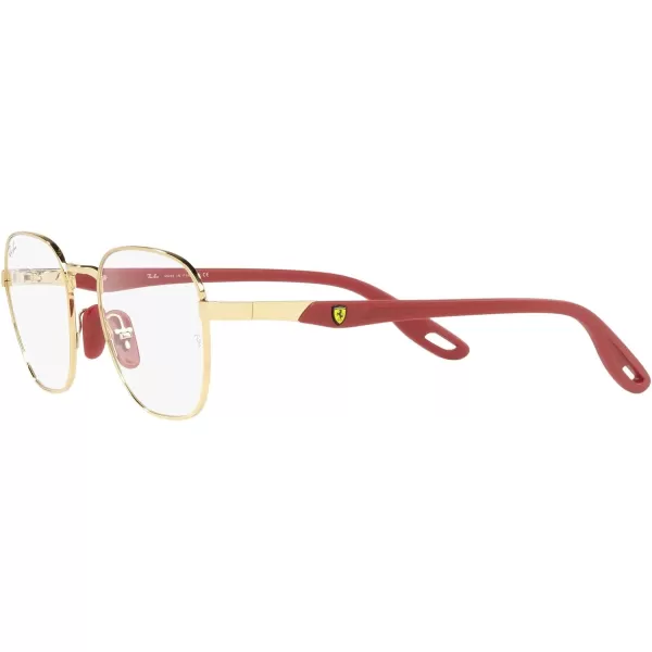 RayBan Rx6484m Scuderia Ferrari Collection Square Prescription Eyewear FramesGoldDemo Lens