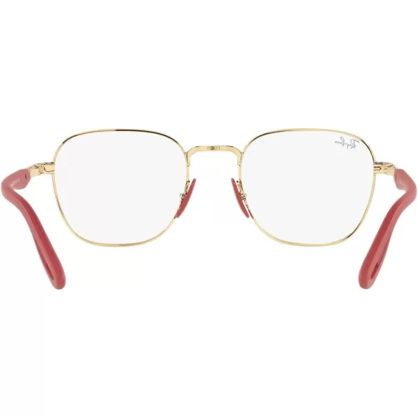 RayBan Rx6484m Scuderia Ferrari Collection Square Prescription Eyewear FramesGoldDemo Lens