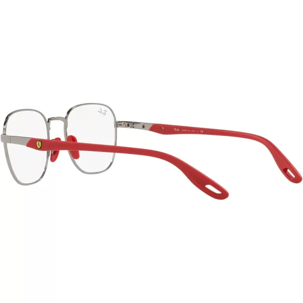 RayBan Rx6484m Scuderia Ferrari Collection Square Prescription Eyewear FramesGunmetalDemo Lens