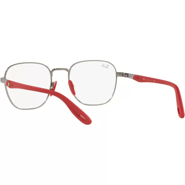 RayBan Rx6484m Scuderia Ferrari Collection Square Prescription Eyewear FramesGunmetalDemo Lens