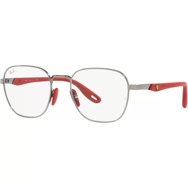 RayBan Rx6484m Scuderia Ferrari Collection Square Prescription Eyewear FramesGunmetalDemo Lens