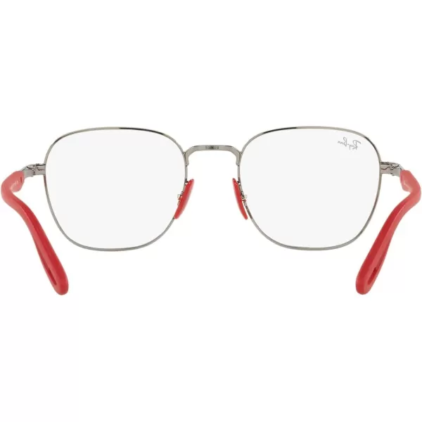 RayBan Rx6484m Scuderia Ferrari Collection Square Prescription Eyewear FramesGunmetalDemo Lens