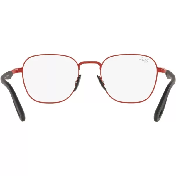 RayBan Rx6484m Scuderia Ferrari Collection Square Prescription Eyewear FramesRedDemo Lens