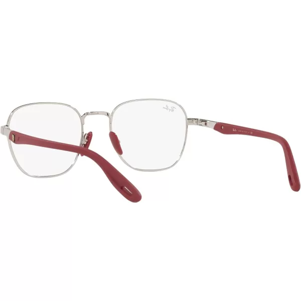 RayBan Rx6484m Scuderia Ferrari Collection Square Prescription Eyewear FramesSilverDemo Lens