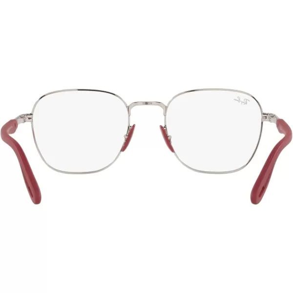 RayBan Rx6484m Scuderia Ferrari Collection Square Prescription Eyewear FramesSilverDemo Lens