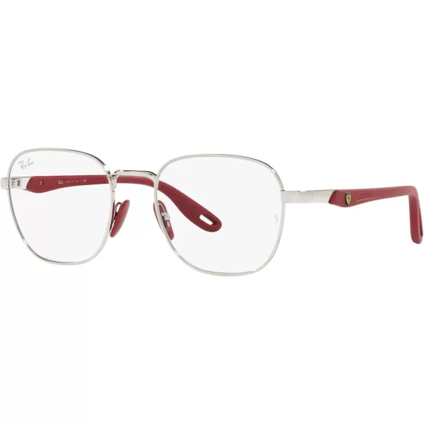 RayBan Rx6484m Scuderia Ferrari Collection Square Prescription Eyewear FramesSilverDemo Lens