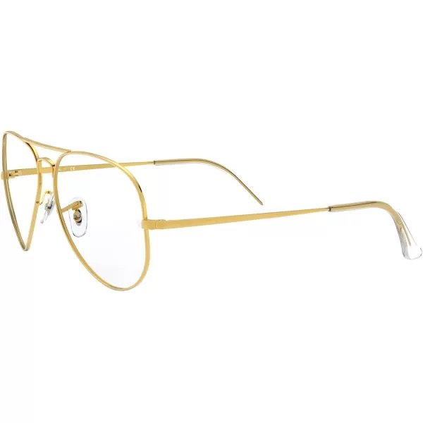 RayBan Rx6489 Aviator Prescription Eyeglass FramesLegend GoldDemo Lens