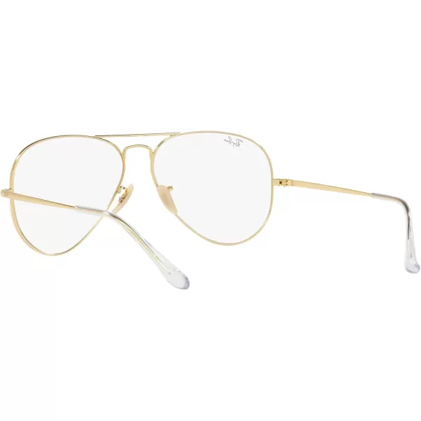 RayBan Rx6489 Aviator Prescription Eyeglass FramesMatte Black on GoldDemo Lens