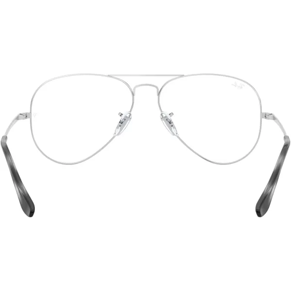 RayBan Rx6489 Aviator Prescription Eyeglass FramesSilverDemo Lens