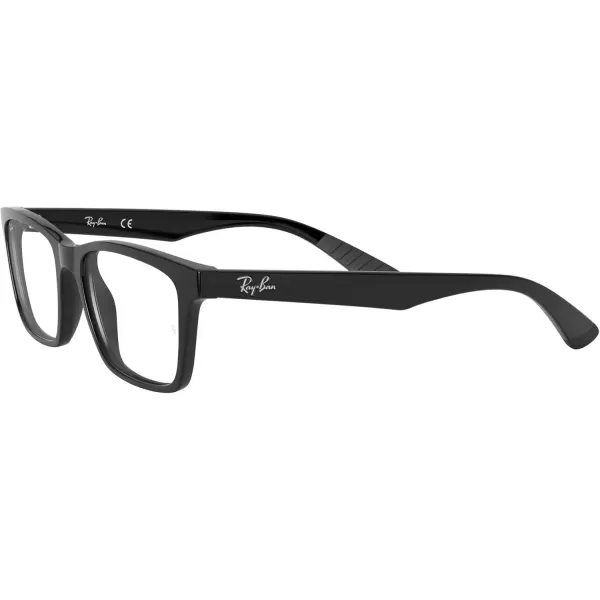 RayBan Rx7025 Square Prescription Eyeglass FramesBlackDemo Lens