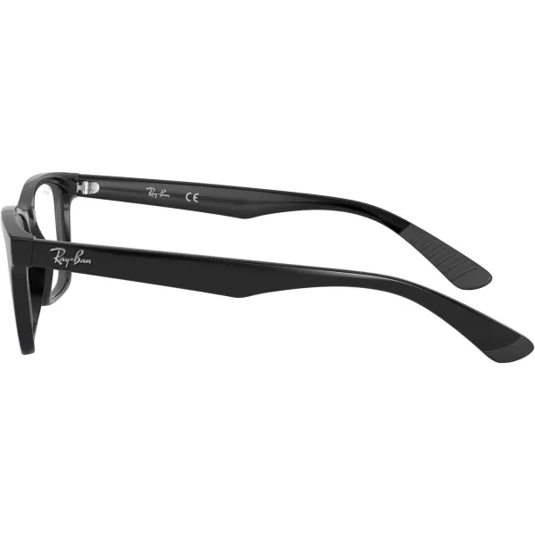 RayBan Rx7025 Square Prescription Eyeglass FramesBlackDemo Lens