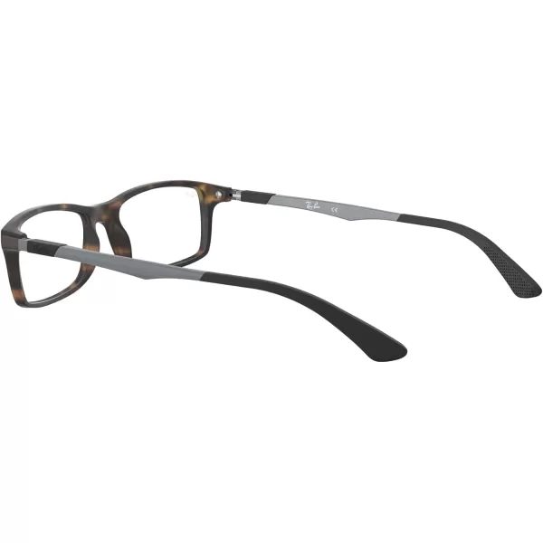 RayBan Rx7025 Square Prescription Eyeglass FramesMatte BlackDemo Lens