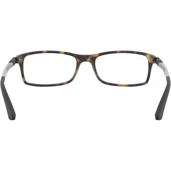 RayBan Rx7025 Square Prescription Eyeglass FramesMatte BlackDemo Lens