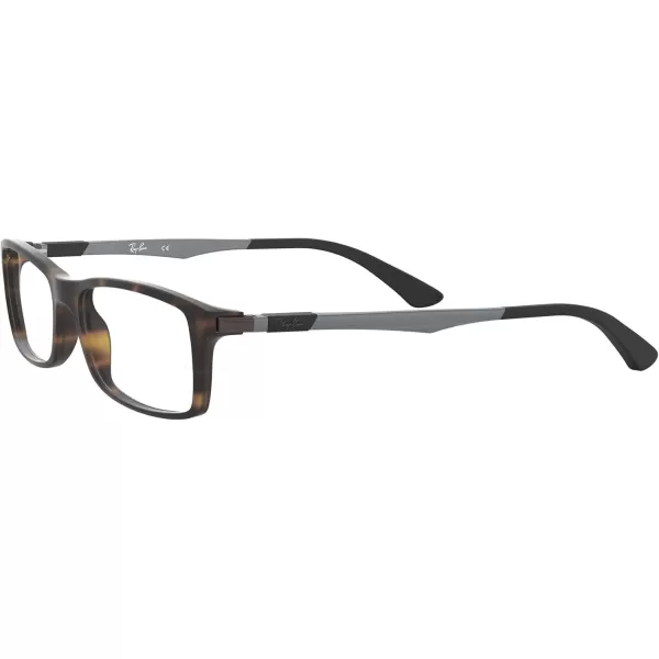 RayBan Rx7025 Square Prescription Eyeglass FramesMatte BlackDemo Lens