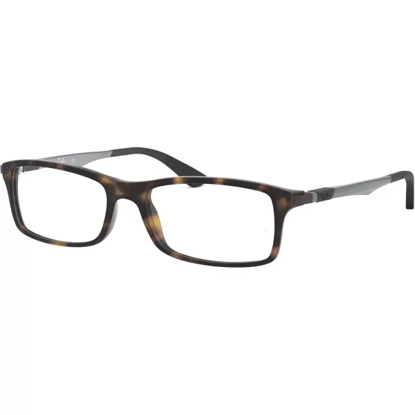 RayBan Rx7025 Square Prescription Eyeglass FramesMatte BlackDemo Lens