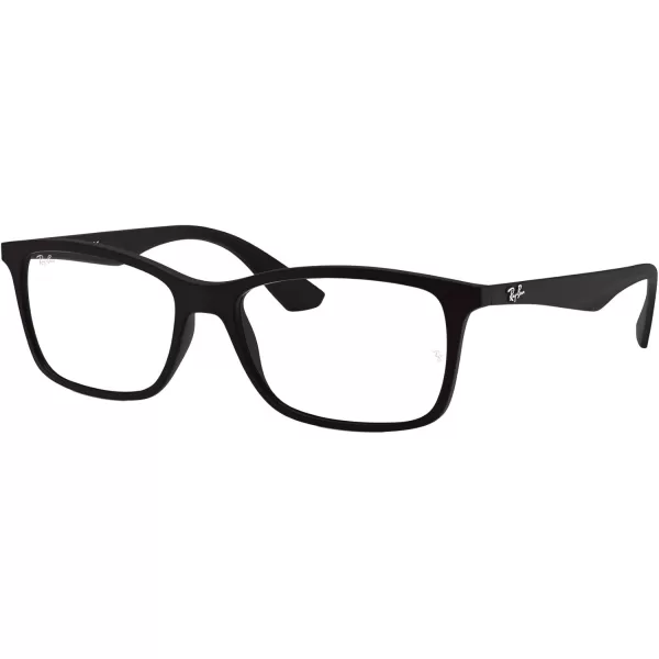 RayBan Rx7047 Rectangular Prescription Eyeglass FramesBlackDemo Lens