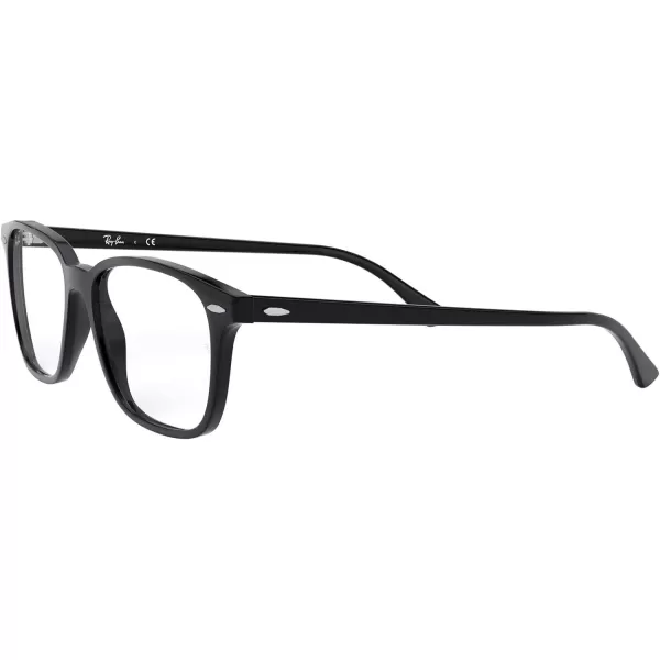 RayBan Rx7119 Rectangular Prescription Eyeglass FramesBlackDemo Lens