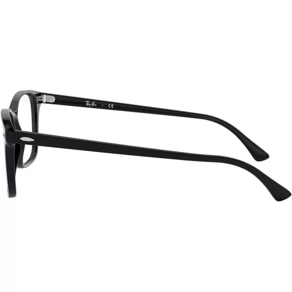 RayBan Rx7119 Rectangular Prescription Eyeglass FramesBlackDemo Lens