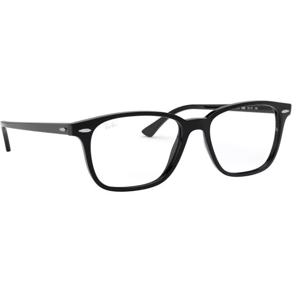 RayBan Rx7119 Rectangular Prescription Eyeglass FramesBlackDemo Lens