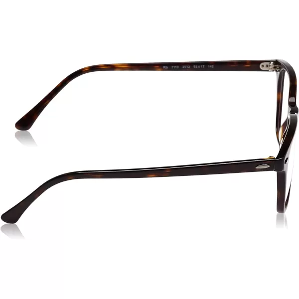 RayBan Rx7119 Rectangular Prescription Eyeglass FramesHavanaDemo Lens