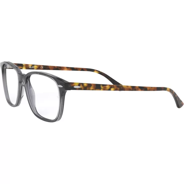 RayBan Rx7119 Rectangular Prescription Eyeglass FramesOpal GreyDemo Lens