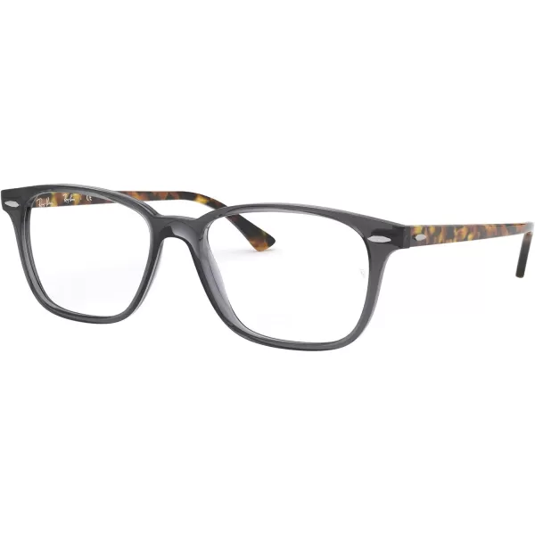 RayBan Rx7119 Rectangular Prescription Eyeglass FramesOpal GreyDemo Lens