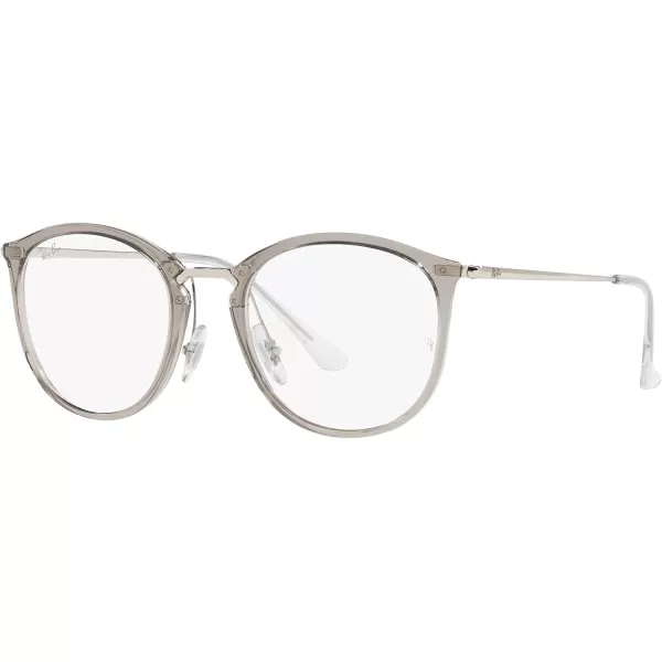RayBan Rx7140 Square Prescription Eyewear FramesTransparent GreyDemo Lens