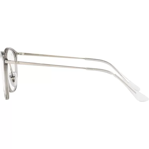 RayBan Rx7140 Square Prescription Eyewear FramesTransparent GreyDemo Lens
