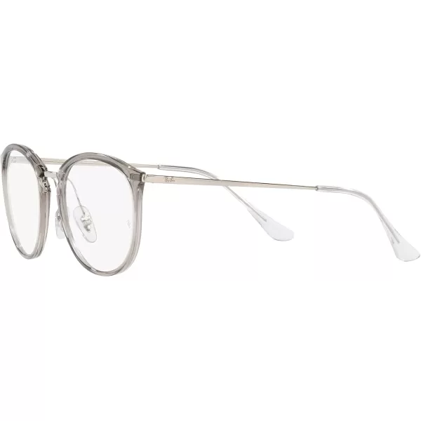 RayBan Rx7140 Square Prescription Eyewear FramesTransparent GreyDemo Lens