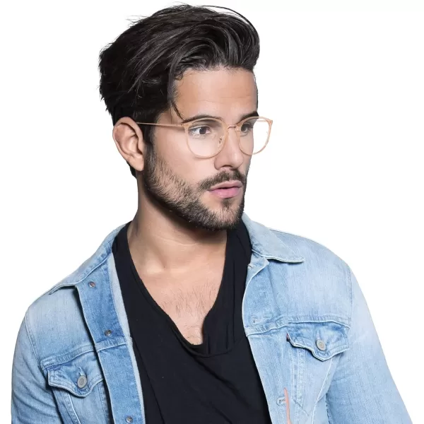 RayBan Rx7140 Square Prescription Eyewear FramesTransparent Light BrownDemo Lens
