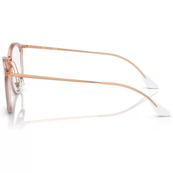 RayBan Rx7140 Square Prescription Eyewear FramesTransparent PinkDemo Lens