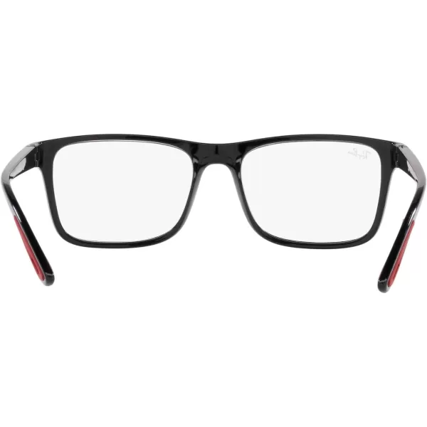 RayBan Rx7205m Scuderia Ferrari Collection Rectangular Prescription Eyewear FramesBlackDemo Lens