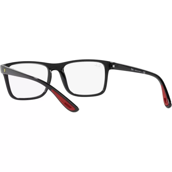 RayBan Rx7205m Scuderia Ferrari Collection Rectangular Prescription Eyewear FramesBlackDemo Lens