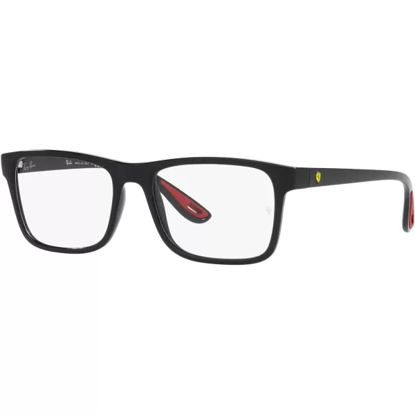 RayBan Rx7205m Scuderia Ferrari Collection Rectangular Prescription Eyewear FramesBlackDemo Lens