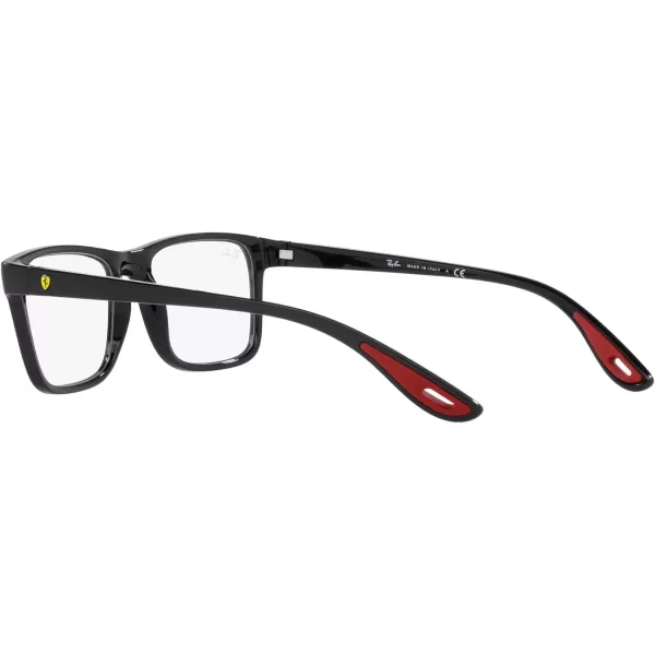 RayBan Rx7205m Scuderia Ferrari Collection Rectangular Prescription Eyewear FramesBlackDemo Lens