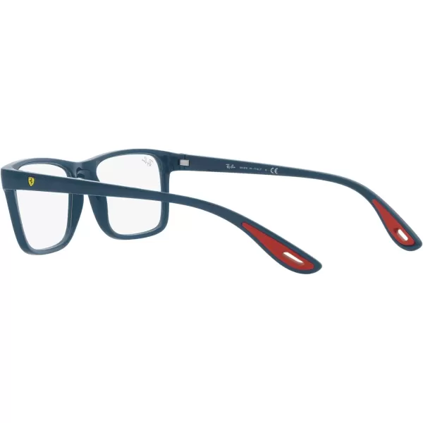 RayBan Rx7205m Scuderia Ferrari Collection Rectangular Prescription Eyewear FramesBlue VallartaDemo Lens