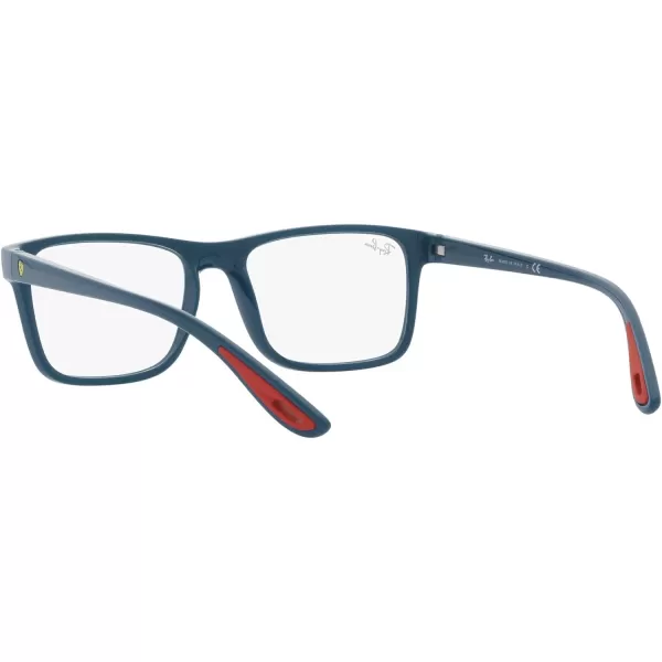 RayBan Rx7205m Scuderia Ferrari Collection Rectangular Prescription Eyewear FramesBlue VallartaDemo Lens