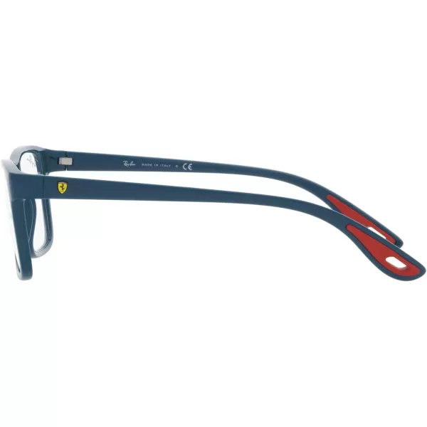 RayBan Rx7205m Scuderia Ferrari Collection Rectangular Prescription Eyewear FramesBlue VallartaDemo Lens