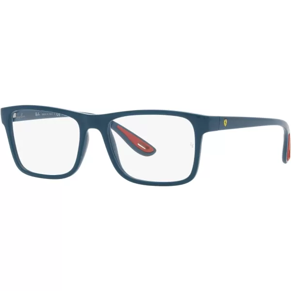 RayBan Rx7205m Scuderia Ferrari Collection Rectangular Prescription Eyewear FramesBlue VallartaDemo Lens