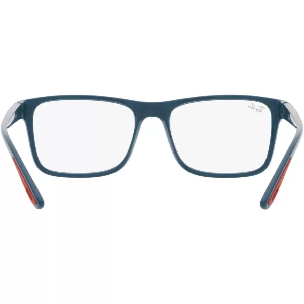 RayBan Rx7205m Scuderia Ferrari Collection Rectangular Prescription Eyewear FramesBlue VallartaDemo Lens