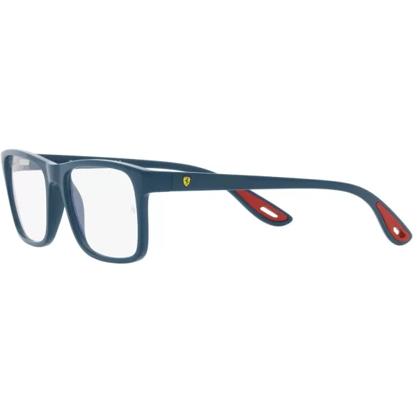 RayBan Rx7205m Scuderia Ferrari Collection Rectangular Prescription Eyewear FramesBlue VallartaDemo Lens