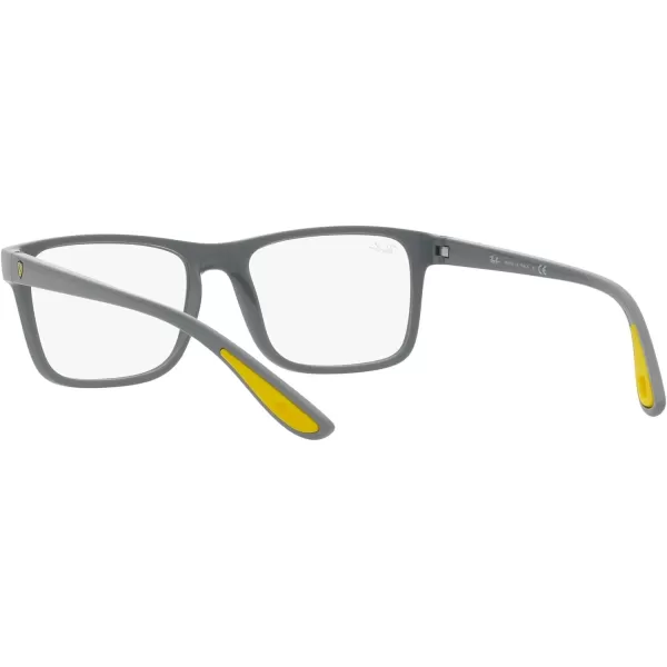 RayBan Rx7205m Scuderia Ferrari Collection Rectangular Prescription Eyewear FramesGreyDemo Lens
