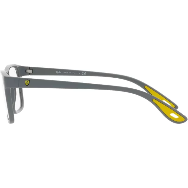 RayBan Rx7205m Scuderia Ferrari Collection Rectangular Prescription Eyewear FramesGreyDemo Lens