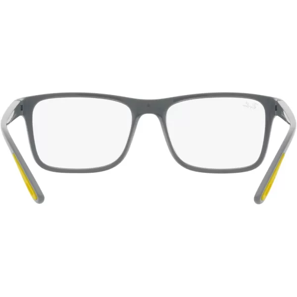 RayBan Rx7205m Scuderia Ferrari Collection Rectangular Prescription Eyewear FramesGreyDemo Lens
